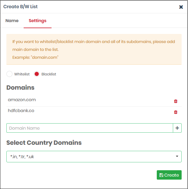 Manage Domain Blacklist And Whitelist, Computer Network Security